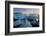 Pieces of glacial ice over black sand being washed by waves, Iceland-Raul Touzon-Framed Photographic Print