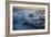 Pieces of glacial ice over black sand being washed by waves, Iceland-Raul Touzon-Framed Photographic Print