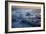 Pieces of glacial ice over black sand being washed by waves, Iceland-Raul Touzon-Framed Photographic Print