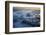 Pieces of glacial ice over black sand being washed by waves, Iceland-Raul Touzon-Framed Photographic Print