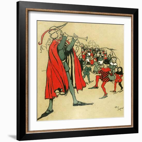 Pied Piper of Hamelin-Cecil Aldin-Framed Giclee Print