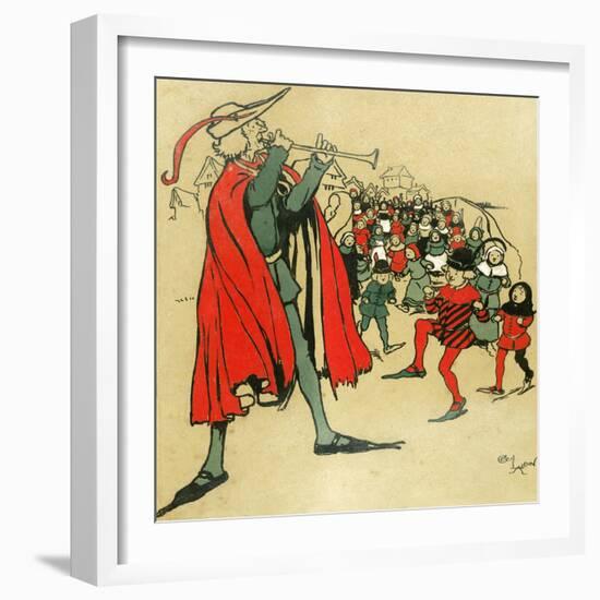 Pied Piper of Hamelin-Cecil Aldin-Framed Giclee Print