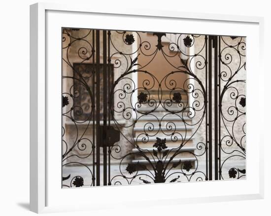 Piedmont, Lake Orta, Orta San Giulio, Ornate Gate, Italy-Walter Bibikow-Framed Photographic Print