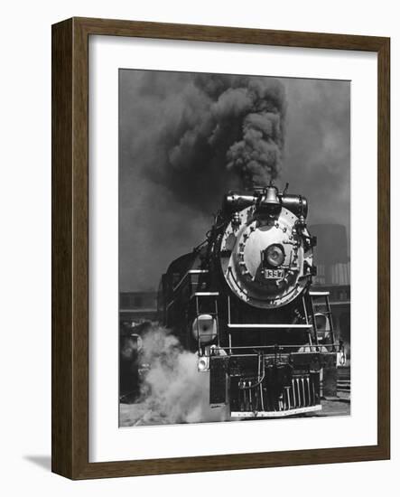 Piedmont Limited Locomotive on the Southern Railway's Charlotte Division-Horace Bristol-Framed Photographic Print