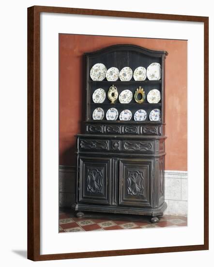 Piedmont Welsh Dresser with Upper Section for Crockery, Italy, Mid-18th Century-null-Framed Giclee Print