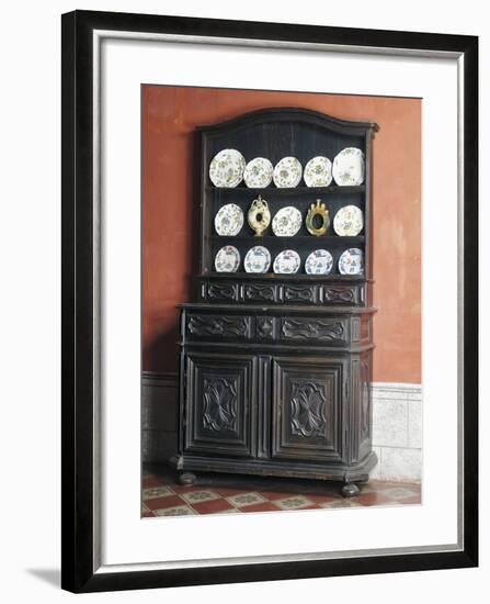 Piedmont Welsh Dresser with Upper Section for Crockery, Italy, Mid-18th Century-null-Framed Giclee Print
