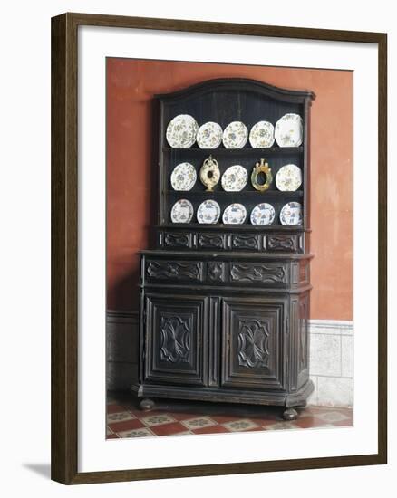 Piedmont Welsh Dresser with Upper Section for Crockery, Italy, Mid-18th Century-null-Framed Giclee Print