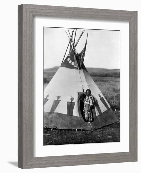 Piegan Girl, 1910-Edward S. Curtis-Framed Giclee Print