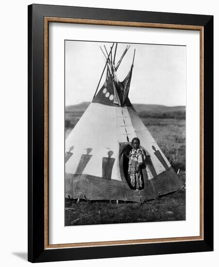 Piegan Girl, 1910-Edward S. Curtis-Framed Giclee Print