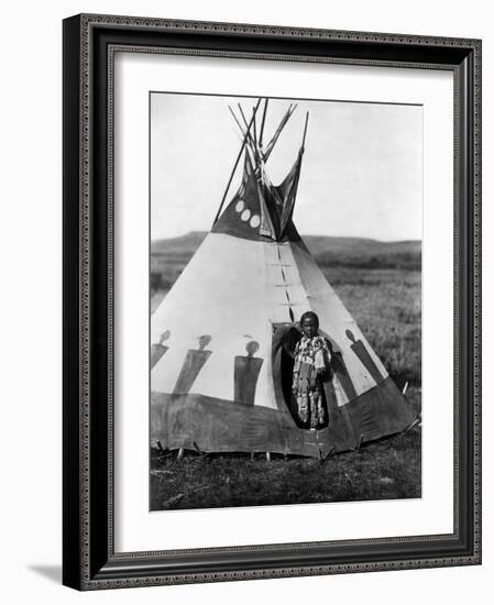 Piegan Girl, 1910-Edward S. Curtis-Framed Giclee Print