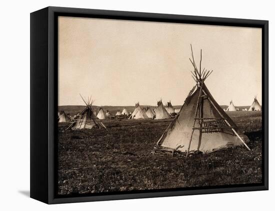 Piegan Indian Tipis, c. 1900-Science Source-Framed Premier Image Canvas