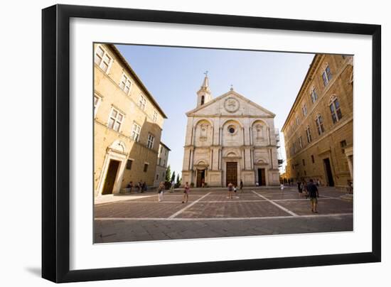 Pienza Cathedral, in the province of Siena, Italy-Ian Shive-Framed Photographic Print