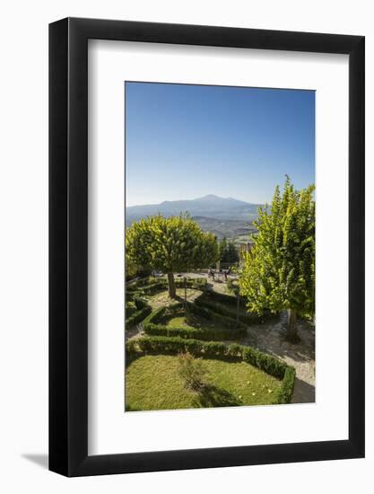 Pienza, the Garden of Hotel Il Chiostro and Monte Amiata in the Background-Guido Cozzi-Framed Photographic Print