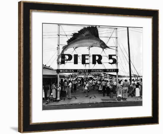 Pier 5 in Bayfront Park, Miami, 1930S-null-Framed Photographic Print