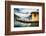 Pier and a Small House, Riva Del Garda, Italy-George Oze-Framed Photographic Print