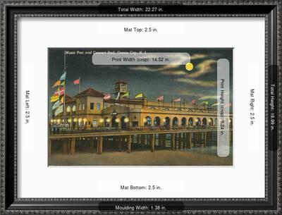 Pier And Concert Hall At Night Ocean City New Jersey Art Print By Art Com