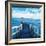 Pier and Dolphins-Colin Anderson-Framed Photographic Print