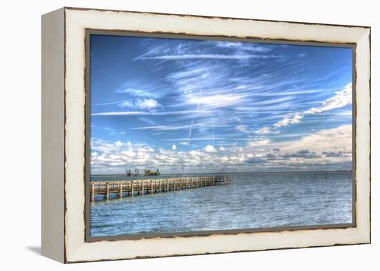 Pier and Island-Robert Goldwitz-Framed Premier Image Canvas