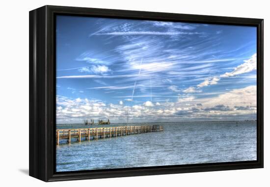 Pier and Island-Robert Goldwitz-Framed Premier Image Canvas