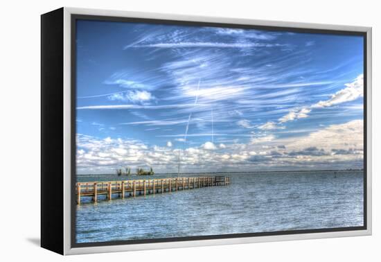 Pier and Island-Robert Goldwitz-Framed Premier Image Canvas