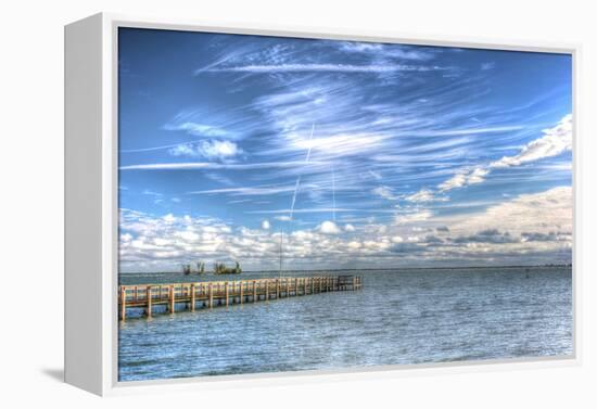 Pier and Island-Robert Goldwitz-Framed Premier Image Canvas