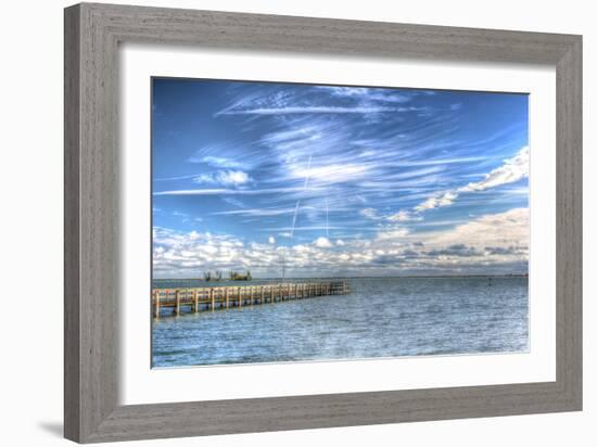 Pier and Island-Robert Goldwitz-Framed Premium Photographic Print