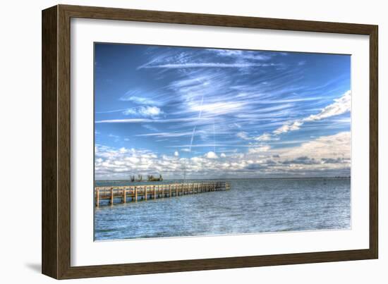 Pier and Island-Robert Goldwitz-Framed Premium Photographic Print