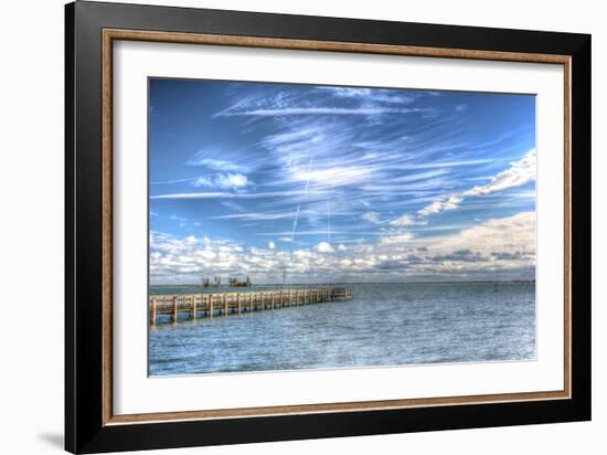 Pier and Island-Robert Goldwitz-Framed Premium Photographic Print