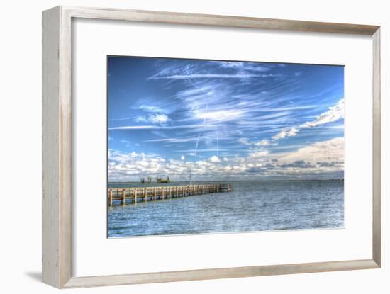 Pier and Island-Robert Goldwitz-Framed Premium Photographic Print