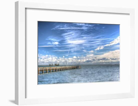 Pier and Island-Robert Goldwitz-Framed Photographic Print