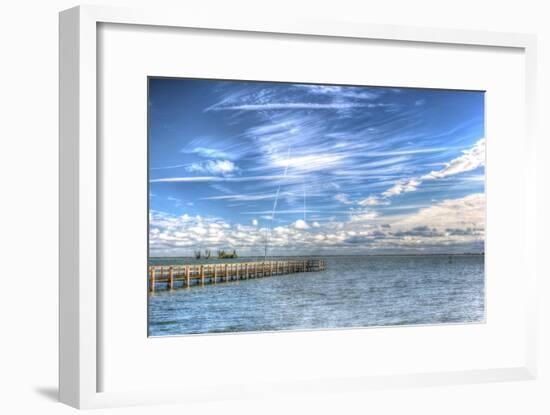 Pier and Island-Robert Goldwitz-Framed Photographic Print