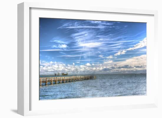 Pier and Island-Robert Goldwitz-Framed Photographic Print