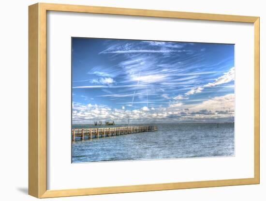 Pier and Island-Robert Goldwitz-Framed Photographic Print