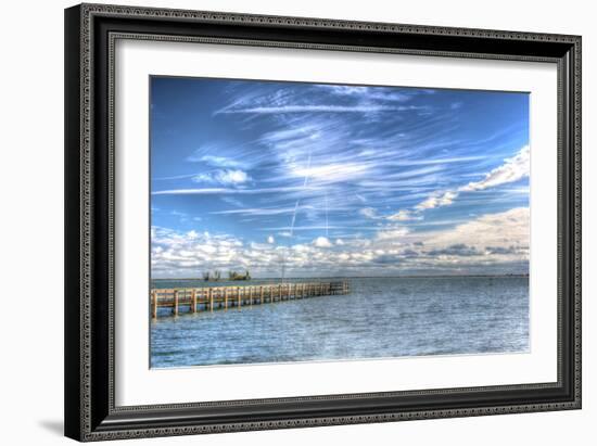 Pier and Island-Robert Goldwitz-Framed Photographic Print