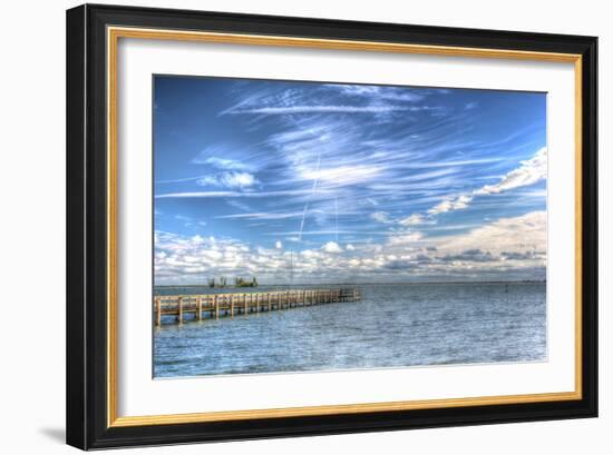 Pier and Island-Robert Goldwitz-Framed Photographic Print