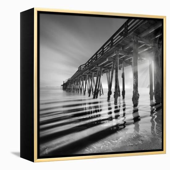 Pier and Shadows-Moises Levy-Framed Stretched Canvas