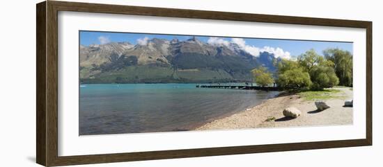 Pier at Glenorchy, Lake Wakatipu, Otago Region, South Island, New Zealand-null-Framed Photographic Print