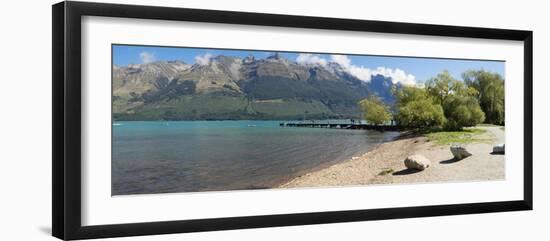 Pier at Glenorchy, Lake Wakatipu, Otago Region, South Island, New Zealand-null-Framed Photographic Print