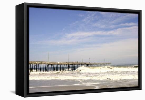 Pier at Nags Head-Martina Bleichner-Framed Stretched Canvas