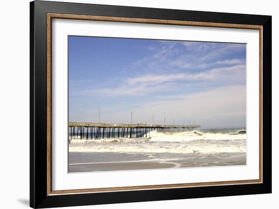 Pier at Nags Head-Martina Bleichner-Framed Art Print