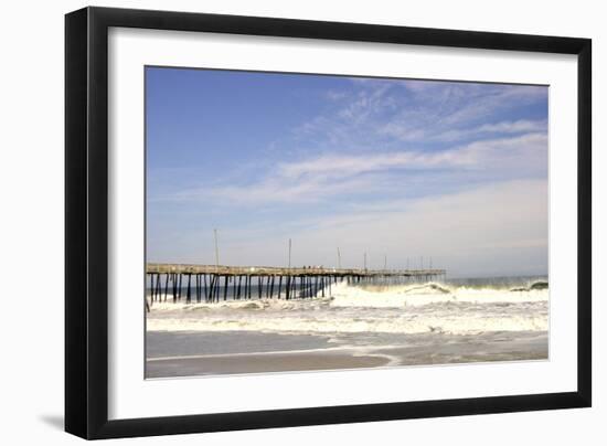 Pier at Nags Head-Martina Bleichner-Framed Art Print