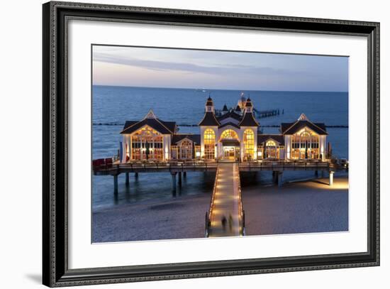 Pier at Sellin, Rugen Island, Mecklenburg-Vorpommern, Germany-Peter Adams-Framed Photographic Print