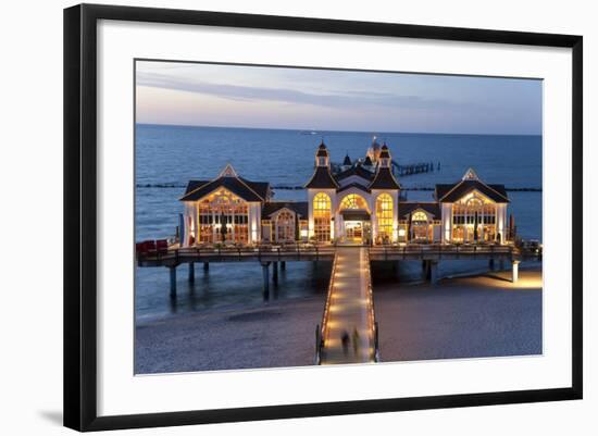 Pier at Sellin, Rugen Island, Mecklenburg-Vorpommern, Germany-Peter Adams-Framed Photographic Print