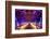 Pier at 'Stage Theater Im Hafen Hamburg' in the Evening Blueport Illumination-Uwe Steffens-Framed Photographic Print