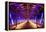 Pier at 'Stage Theater Im Hafen Hamburg' in the Evening Blueport Illumination-Uwe Steffens-Framed Premier Image Canvas