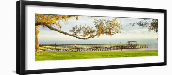 Pier at sunset, Alabama, USA-Panoramic Images-Framed Photographic Print