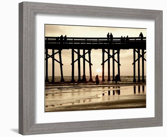 Pier at Sunset, Newport Beach, Orange County, California, United States of America, North America-Richard Cummins-Framed Photographic Print