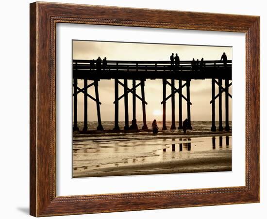 Pier at Sunset, Newport Beach, Orange County, California, United States of America, North America-Richard Cummins-Framed Photographic Print