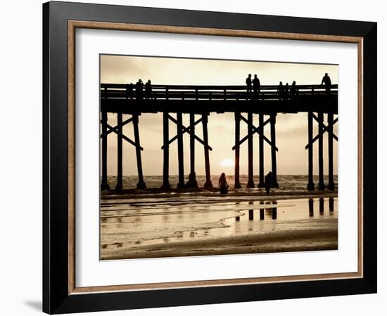 Pier at Sunset, Newport Beach, Orange County, California, United States of America, North America-Richard Cummins-Framed Photographic Print