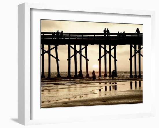 Pier at Sunset, Newport Beach, Orange County, California, United States of America, North America-Richard Cummins-Framed Photographic Print